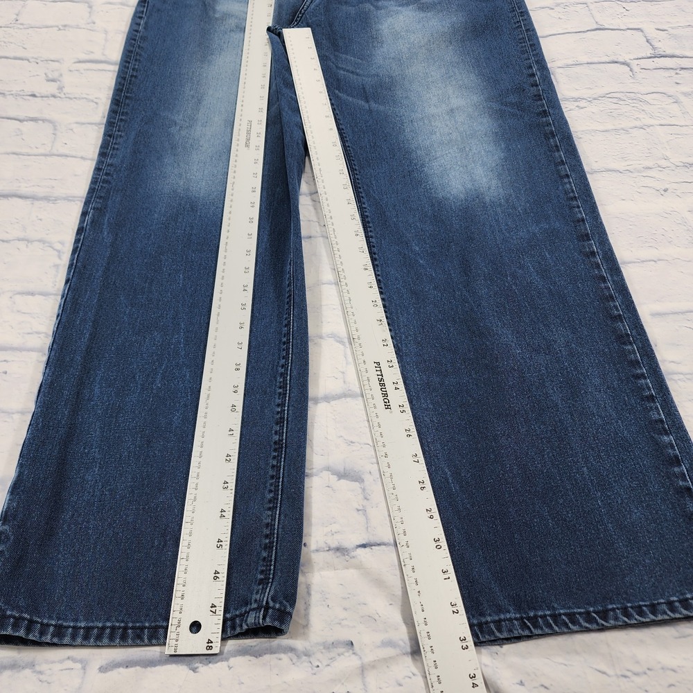 Sean John Jeans MENS 38X33 Tall Blue Baggy Wide Leg Hip Hop Skater VINTAGE Y2K - Picture 2 of 11